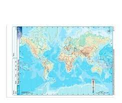 MAPA N*5 DIVISION POLITICA PLANISFERIO   COLOR  FISICO POLITICO